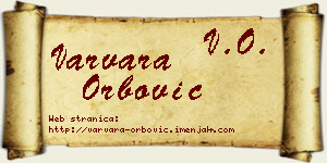Varvara Orbović vizit kartica